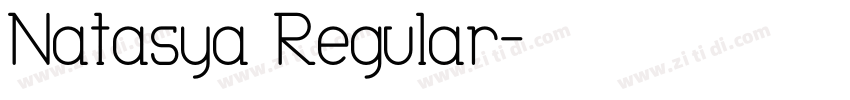 Natasya Regular字体转换